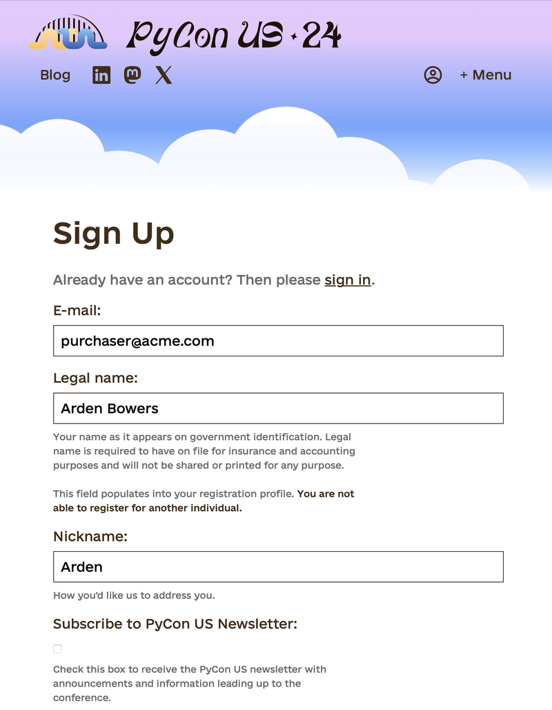 Bulk Registration PyCon US 2024