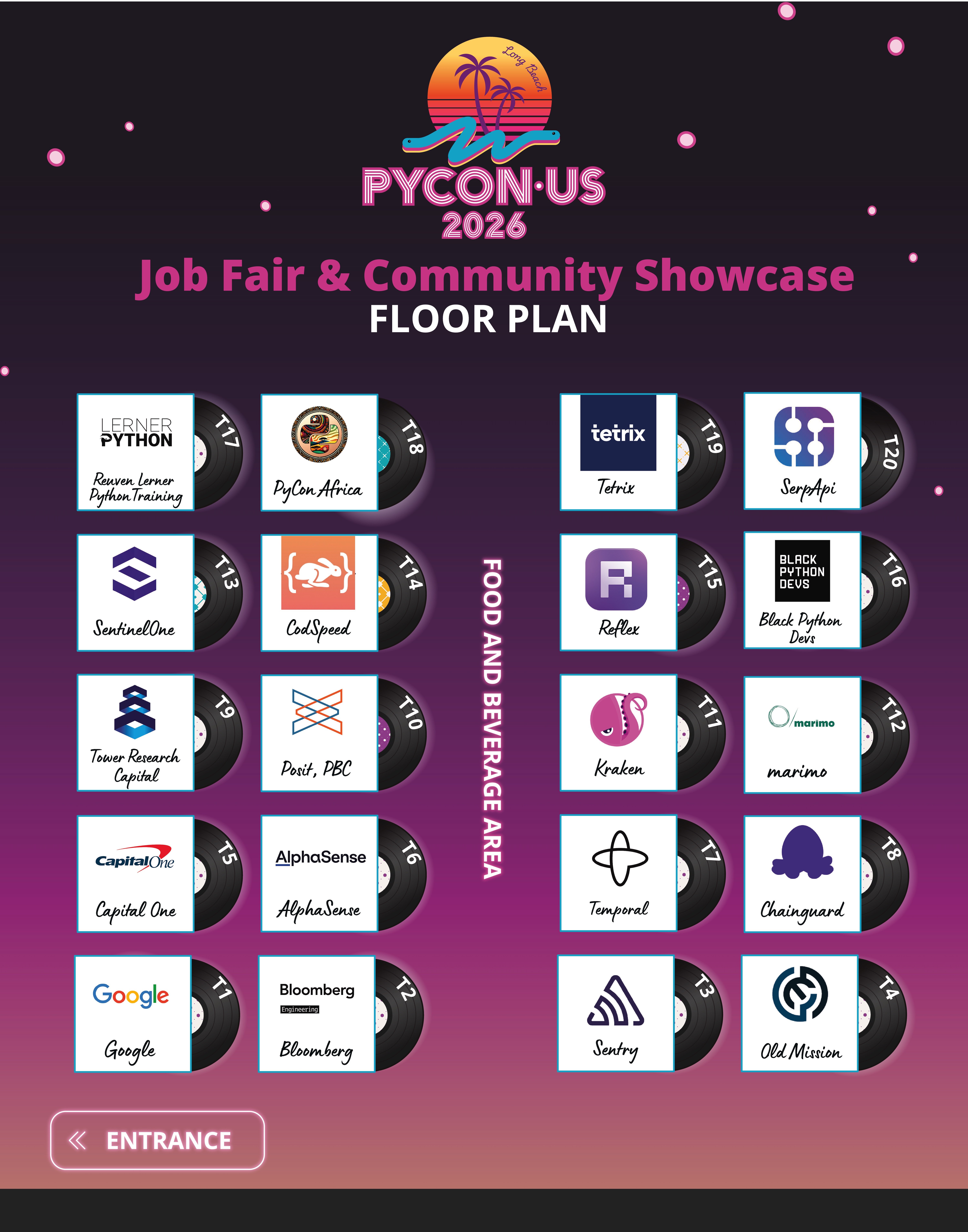 PyCon US Job Fair Floor Plan